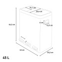 Roskakori kierrätys 45 litraa ruostumaton teräs 63x33x46 tyhjä Hinta