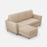 Moderni kangas 3-paikkainen sohva 212cm tupsut jalkatuki Yasel 180P 