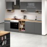 Kokonainen modulaarinen keittiö, lineaarinen suunnittelu, moderni tyyli, 256 cm Essence. Alennukset