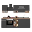 Kokonainen modulaarinen keittiö, lineaarinen suunnittelu, moderni tyyli, 256 cm Essence. 