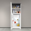 Mobiili jääkaapinovien suojus 2-kansisen keittiön säilytyslaatikon upotukseen 60x60x164,5h Halser 