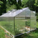 Sanus XL ulkoverhoillinen puutarhan kasvihuone polykarbonaatti 220x570-640x205h Malli