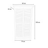 Puinen Mallard-säilytyskaappi, 2 ovea, 87x45x160cm Ominaisuudet
