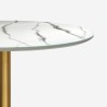 Pyöreä tulppaanityylinen ruokapöytä Monika, 80 cm, marmorikuviointi, kulta Tarjous