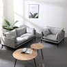 Hannover-sohvaryhmä harmaalla kangasverhoilulla – 2-istuttava sohva ja nojatuoli Myynti