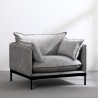 Hannover-sohvaryhmä harmaalla kangasverhoilulla – 2-istuttava sohva ja nojatuoli Valinta
