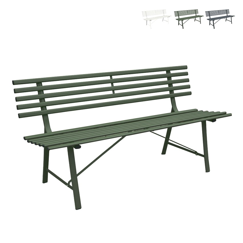Puutarhapenkki 3 hengelle, ulkokäyttöön, klassinen rauta 150x57x76cm Iven Myynti