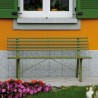 Puutarhapenkki 3 hengelle, ulkokäyttöön, klassinen rauta 150x57x76cm Iven Alennusmyynnit