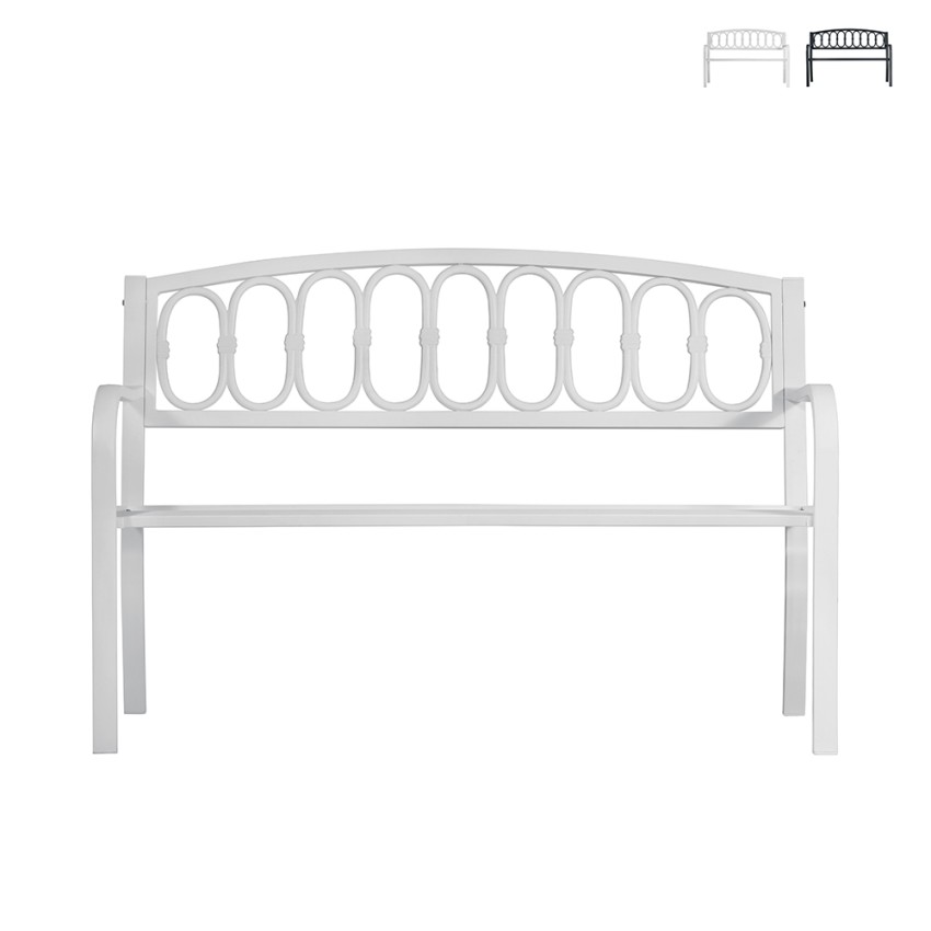 Lorey puutarhapenkki ulkokäyttöön 2 hengen, rauta ja valurauta, 123x63x87cm Tarjous