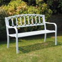 Lorey puutarhapenkki ulkokäyttöön 2 hengen, rauta ja valurauta, 123x63x87cm Tarjous