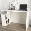 Moderni valkoinen kirjoituspöytä Labran, jossa on hyllyt 120x60x74 cm Alennukset