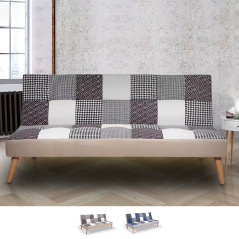 Sohvasänky 2-3 istumapaikkaa kankaalla, moderni patchwork-tyyli Kolorama+ Tarjous