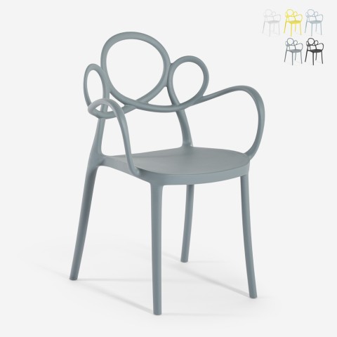 Tuolit moderni tyylikäs muotoilu polypropeenista käsinojilla Derby Tarjous
