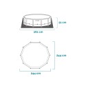 Pyöreä maanpäällinen uima-allas Intex Metal Frame 28205, 244 x 51 cm Alennukset