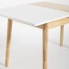 Jatkettava puinen Pixam-ruokapöytä, 115–145 x 80 cm, valkoinen tai musta Malli