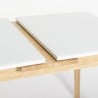 Jatkettava puinen Pixam-ruokapöytä, 115–145 x 80 cm, valkoinen tai musta Mitat