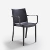 Musta ulkokalustesetti Sunrise Dark, ruokapöytä 150x90 cm + 6 tuolia 
