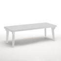 Valkoinen ulkokalustesetti Liri Light, jatkettava pöytä 160–220 cm + 6 tuolia 