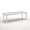 Valkoinen ulkokalustesetti Liri Light, jatkettava pöytä 160–220 cm + 6 tuolia 
