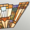 Tiffany-tyylinen seinävalaisin Inglenook, värikäs lasivarjostin ja 2 lamppua Tarjous