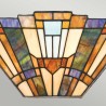 Tiffany-tyylinen seinävalaisin Inglenook, värikäs lasivarjostin ja 2 lamppua Myynti