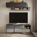 Moderni olohuoneen TV-taso, 2 ovea, 1 laatikko, 156x40x64cm Saban Tarjous