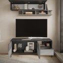 Moderni olohuoneen TV-taso, 2 ovea, 1 laatikko, 156x40x64cm Saban Malli