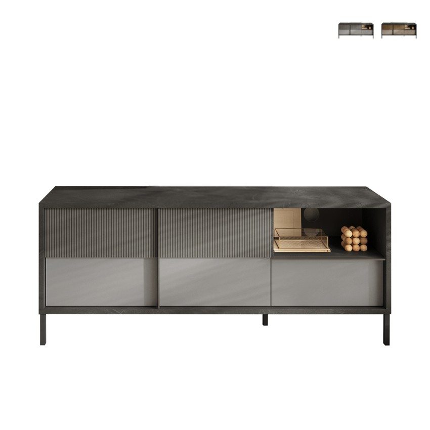 Moderni olohuoneen TV-taso, 2 ovea, 1 laatikko, 156x40x64cm Saban Tarjous Moderni olohuoneen TV-taso, 2 ovea, 1 laatikko, 156x40x64cm Saban Tarjous