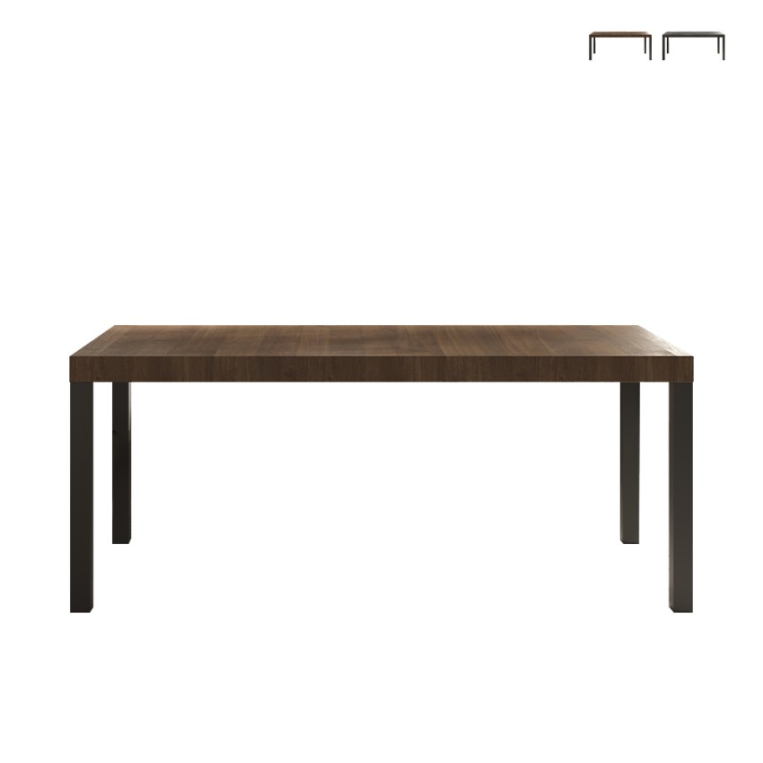 Moderni ruokapöytä keittiöön 190x90 cm, puu, rautajalat Monsul Tarjous