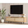 TV-taso Bayeaux, 160x36cm, 2 juuttikuvioitua ovea Alennusmyynnit