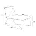 Tuoli sohvapenkki moderni minimalistinen suunnittelu sametti Dumas Mitat