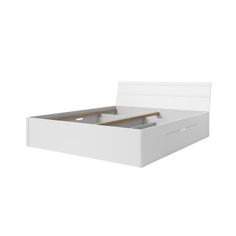 Parisänky laatikoilla valkoisena 180x200cm -sänkynijousialusta Eleyn Tarjous