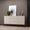 Moderni beige lipasto Sibel, 2 kaappia ja 3 laatikkoa, 184x40x89cm Tarjous
