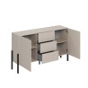 Moderni beige lipasto Autrey, 2 kaappia ja 3 laatikkoa, 140x35x63cm Tarjous