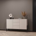 Moderni beige lipasto Autrey, 2 kaappia ja 3 laatikkoa, 140x35x63cm Tarjous