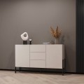 Moderni beige lipasto Autrey, 2 kaappia ja 3 laatikkoa, 140x35x63cm Tarjous