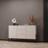 Moderni beige lipasto Autrey, 2 kaappia ja 3 laatikkoa, 140x35x63cm Tarjous