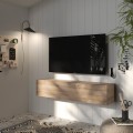 Moderni Infinity 54 -seinäkiinnitteinen puinen TV-taso Tarjous