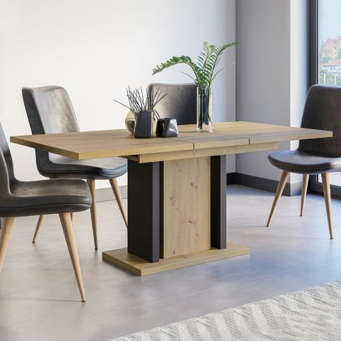Jatkettava ruokapöytä 8 hengelle Wood, 140–180x90 cm, tammi Tarjous