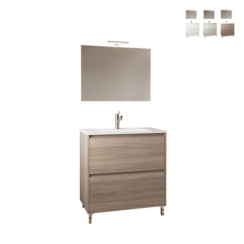 Lisbona 80 allaskaappi ja pesuallas 80 cm sekä LED-peili Tarjous