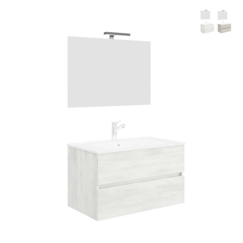 Easy 90 allaskaappi ja pesuallas 90 cm sekä LED-peili Tarjous