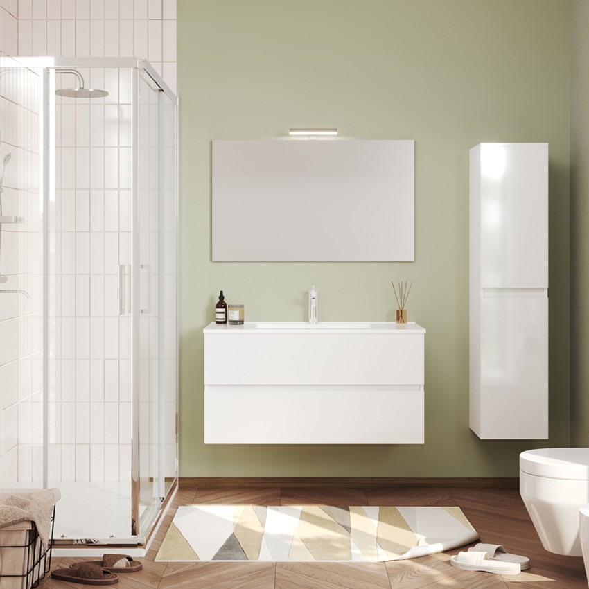 Easy 100 allaskaappi ja pesuallas 100 cm sekä LED-peili Tarjous