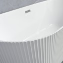 Soikea kylpyamme Delo, 170x80 cm pinta-asennettava, seinäteline Alennusmyynnit