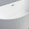 Soikea kylpyamme Delo, 170x80 cm pinta-asennettava, seinäteline Alennusmyynnit