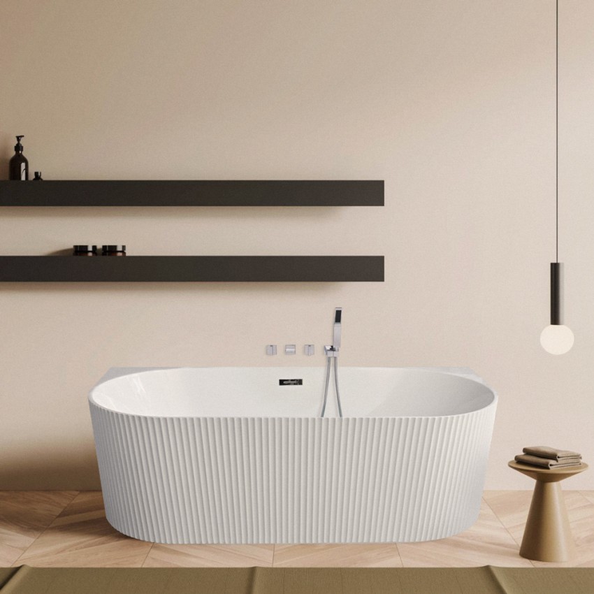 Soikea kylpyamme Delo, 170x80 cm pinta-asennettava, seinäteline Tarjous Soikea kylpyamme Delo, 170x80 cm pinta-asennettava, seinäteline Tarjous