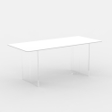 Moderni läpinäkyvä ruokapöytä Faust 140x80 cm minimalistinen muotoilu Myynti