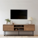 Moderni teollinen TV-taso Rodez, puuta ja metallia, 140x40x50 cm Tarjous
