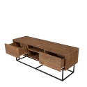 Moderni teollinen TV-taso Rodez, puuta ja metallia, 140x40x50 cm Myynti