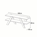 Mobiili-TV designo-oleskelutila 120cm valkoinen ja puu 2 hyllyä Basic Alennukset