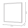 Abstrakti moderni taulu 64x64cm maalattu plexiglasiin musta kehys Tzarb Alennukset